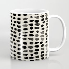 Dots (Beige) Coffee Mug | Midcentury, Dotted, Dots, Painting, Midcenturymodern, Pattern, Graphicdesign, Blackandwhite, Minimalist, Shapes 