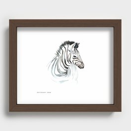Happy Zebra Recessed Framed Print
