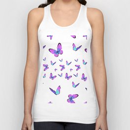Purple butterflies wallpaper Unisex Tank Top