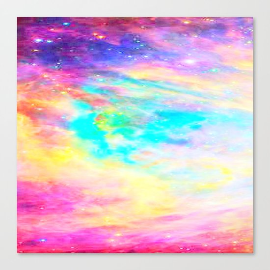 Abstract Galaxy : Bright & Colorful Canvas Print