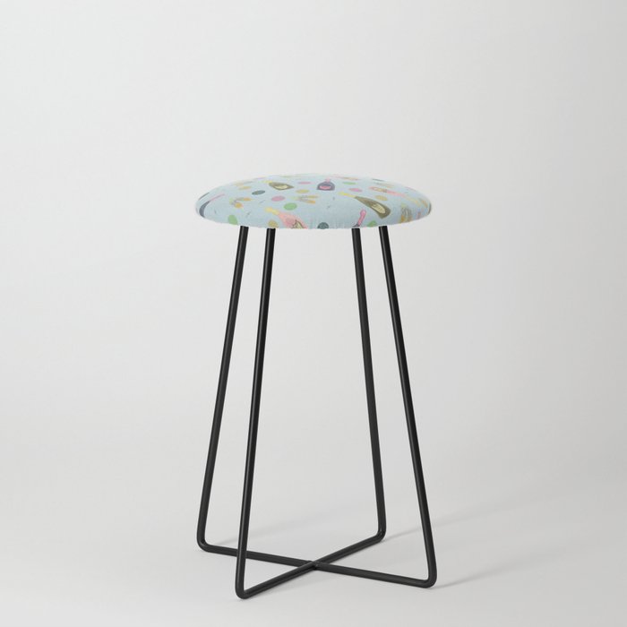 Champagne Celebration Pattern Counter Stool