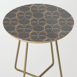 Gray and Gold Luxury Side Table