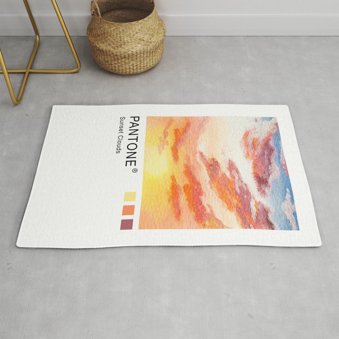 pantone sunset clouds Rug