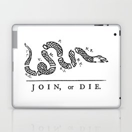 JOIN OR DIE black Laptop Skin