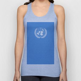 Flag on United nations -Un,World,peace,Unesco,Unicef,human rights,sky,blue,pacific,people,state,onu Unisex Tanktop