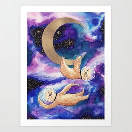 Sloths in Space Art Print