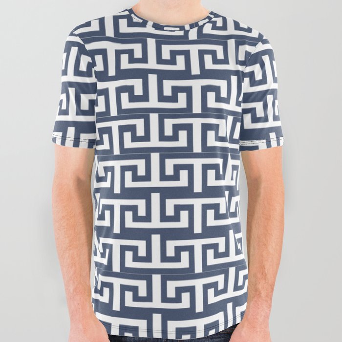 Greek Pattern All Over Graphic Tee