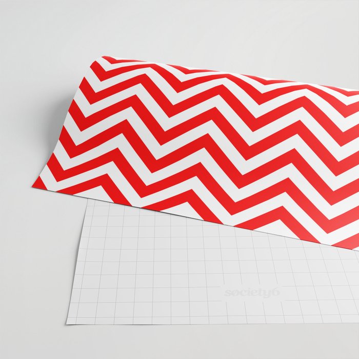 Purely Red chevron Wrapping Paper by ToneTrove Designs Society6
