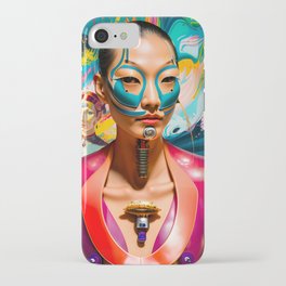 Surreal Conversation Mystique with my Cyborg Soul by Emmanuel Signorino iPhone Case