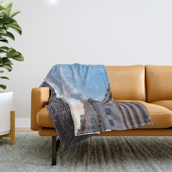 NYC Sunset Throw Blanket