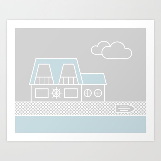 Lagoon House Art Print
