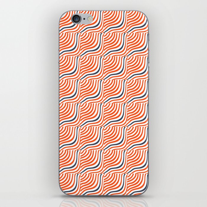 Striped Shells Red and Blue Pattern iPhone Skin