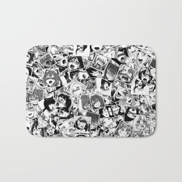 Ahegao Bath Mat | Hentai, Black And White, Face, Pattern, Curated, Pop Art, Graphicdesign, Anime, Digital, Comic 