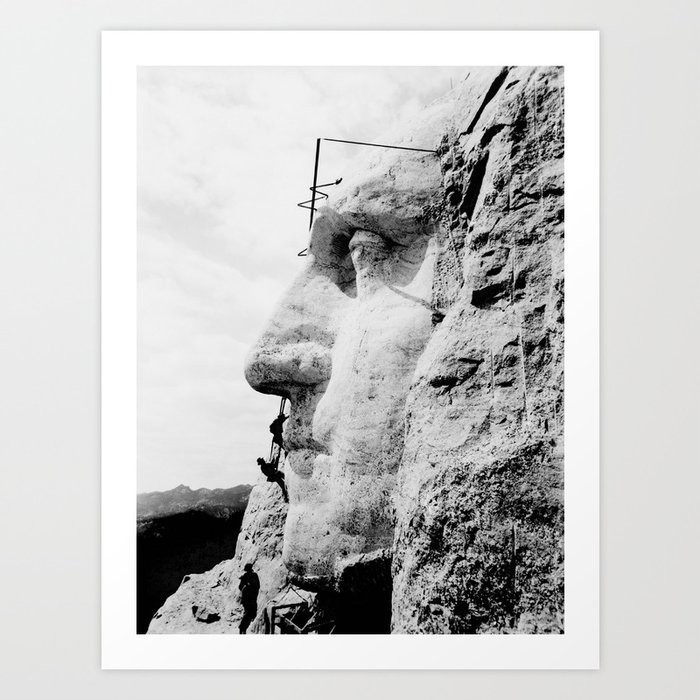 Vintage Mt Rushmore Photo Art Print