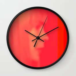 joni mitchell (pink) Wall Clock | Digital, Joni, Jonimitchell, Profile, Graphicdesign, Mightywoman, Red, Crimson, Retro, Pink 