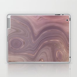 Muted Purple Rose Gold Agate Geode Luxury Laptop Skin