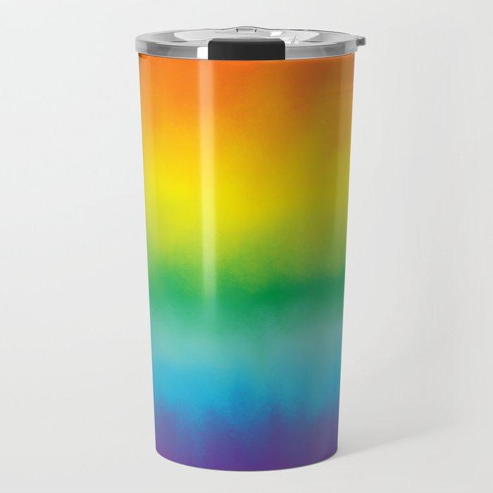 Watercolor Rainbow Travel Mug