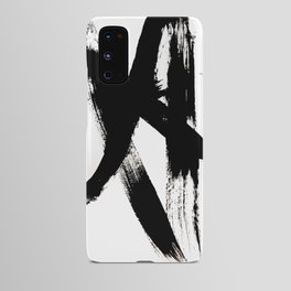 Brushstroke 2 - simple black and white Android Case
