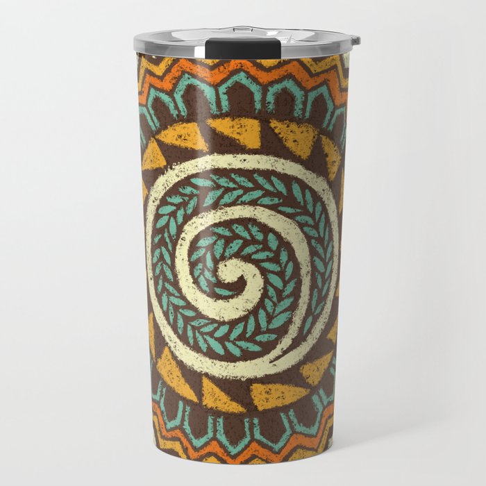 Retro Abstract 60s 70s Polynesian Tattoo Design Vintage Blue