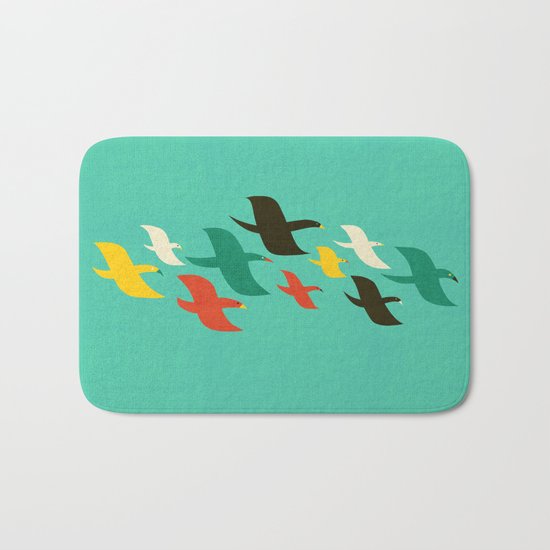 Birds are flying Bath Mat