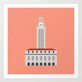 UT Clock Tower - Austin, Texas Art Print | Graphic Design, Pop Art, Architecture, Illustration 
