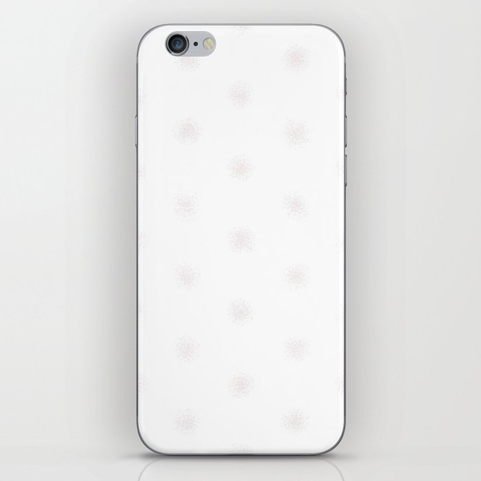 Pale Pink and White Splatter Polka Dot Pattern Pairs DE 2022 Popular Color Crystal Clear DE6008 iPhone Skin