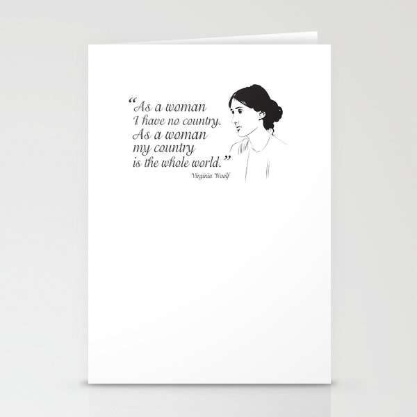 Virginia Woolf Feminist Quote Stationery Cards