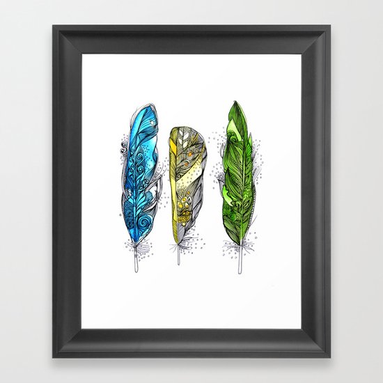 Dream Feathers Framed Art Print