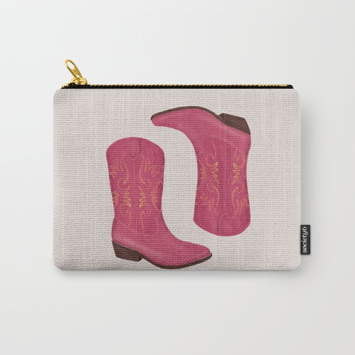 Cowgirl Boots - Pink Carry-All Pouch