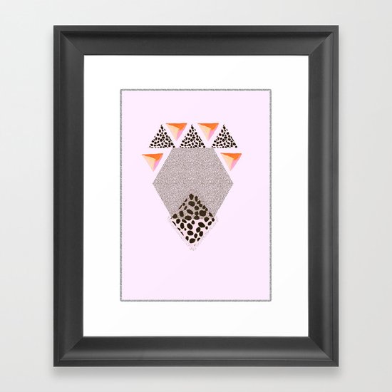 LEOPARD DIAMOND Framed Art Print