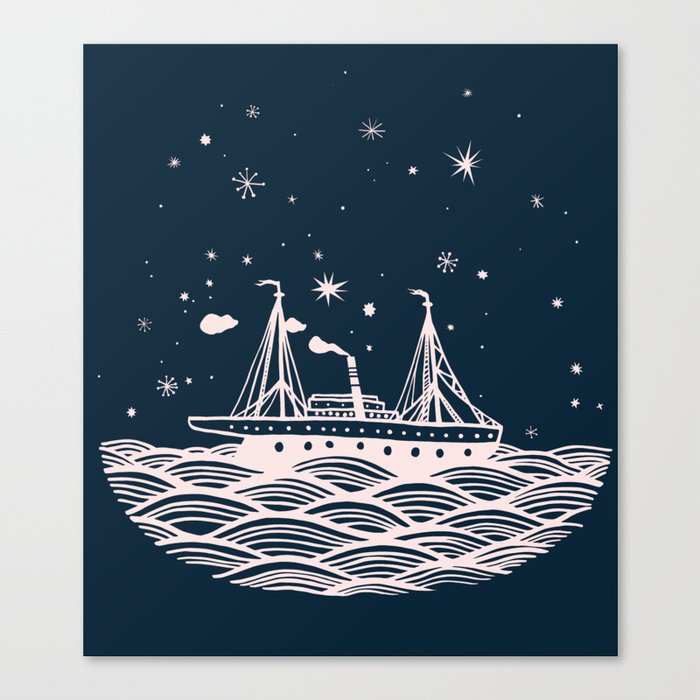 Navy night Canvas Print