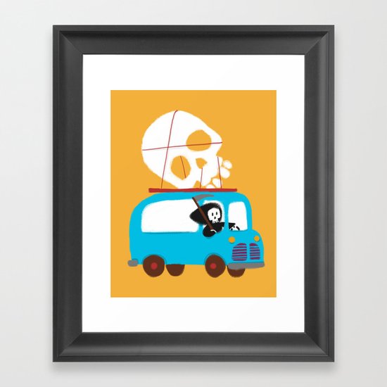 Death on wheels Framed Art Print