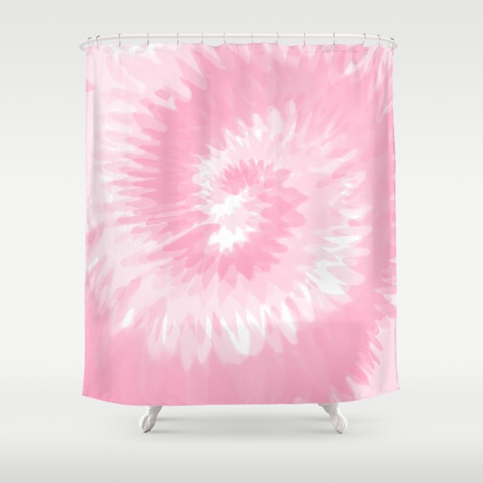 Pastel Pink Tie Dye  Shower Curtain