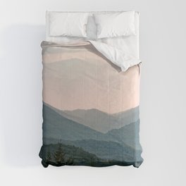 Smoky Mountain Pastel Sunset Comforter