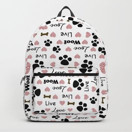 Live Love Woof Backpack