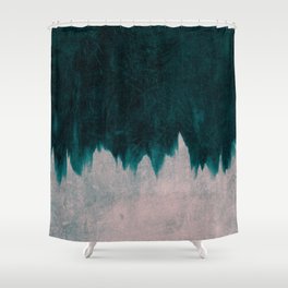 Turquoise Smear Shower Curtain
