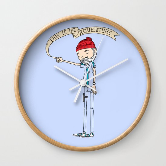 "THIS IS AN ADVENTURE." - Zissou Wall Clock
