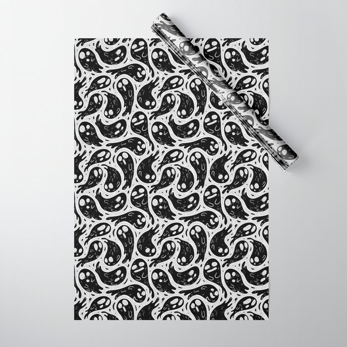 Good Lil' Ghost Gang in Grey Wrapping Paper