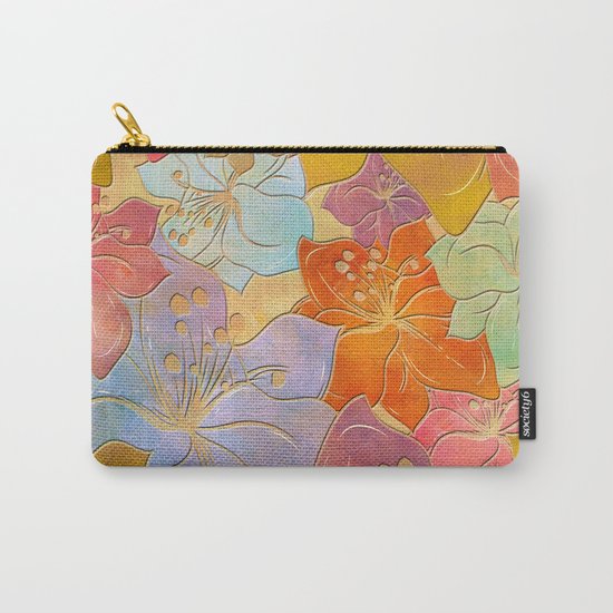 Flower Pattern Carry-All Pouch
