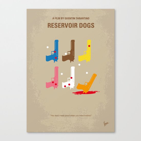 No069 My Reservoir Dogs minimal movie poster Canvas Print