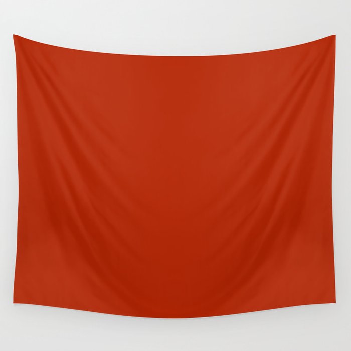 Colors of Autumn Copper Orange Solid Color - Dark Orange Red Accent Shade / Hue / All One Colour Wall Tapestry