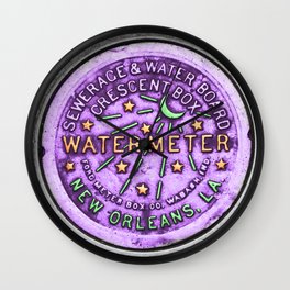 New Orleans Mardi Gras NOLA Water Meter Wall Clock