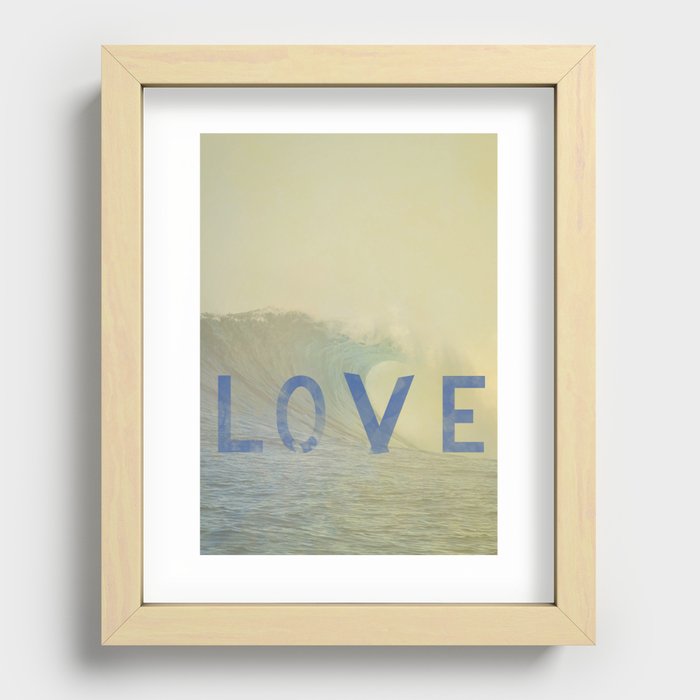 love surf Recessed Framed Print