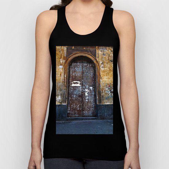 Old Sicilian door of Catania Unisex Tank Top