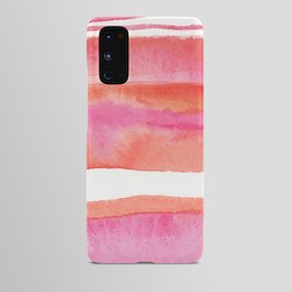 Watercolor summer pink and orange 002 Android Case
