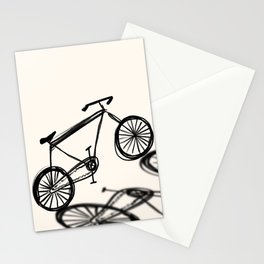 Bicycle Sketch Drawing black and white Stationery Card
