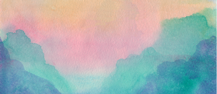 Pastel Sunset Scenery Watercolor Painting Coffee Mug By