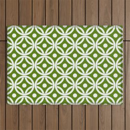 Circle and abstraction 64 - green Outdoor Rug
