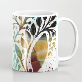 Abstract Stencil - Heart flower Coffee Mug