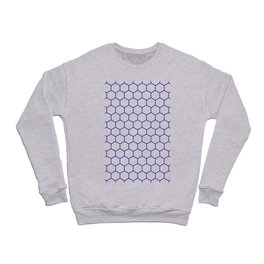 Honeycomb (Navy Blue & White Pattern) Crewneck Sweatshirt